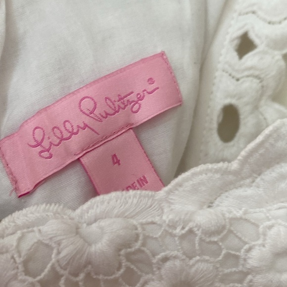 Lilly Pulitzer Womens Dress Size 4 Bridal Collection White Lace Reeve Daisy Shif - Picture 11 of 16
